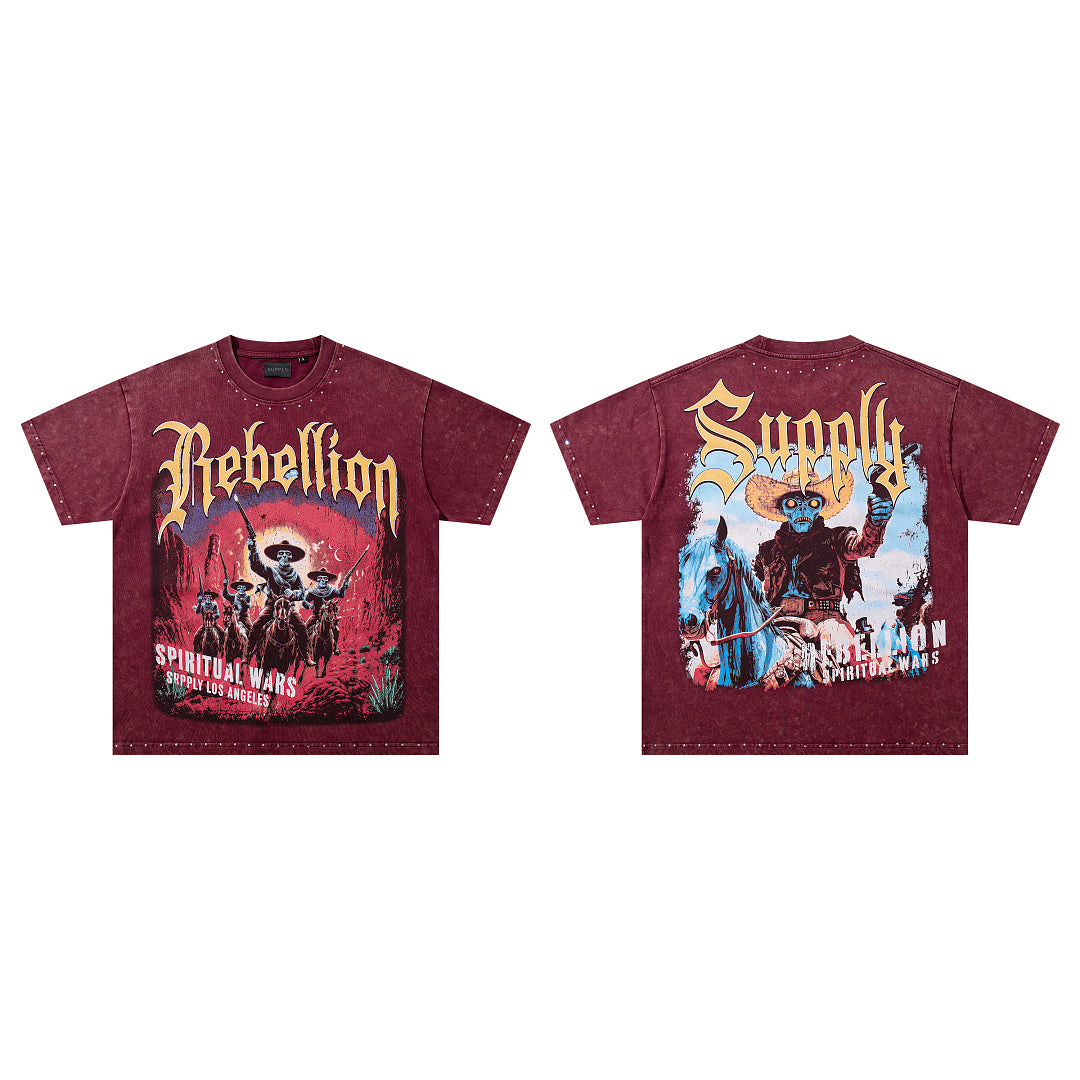 Supply Tee Crystal Logo Oversized Streetwear T-Shirt
