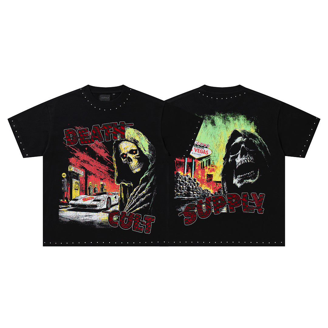 Supply Street Legacy Rhinestone Oversized Graphic Tee