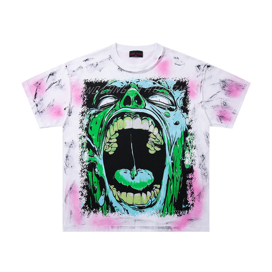 Rare Peace Horizon Vintage Crystal Streetwear Graphic T-Shirt