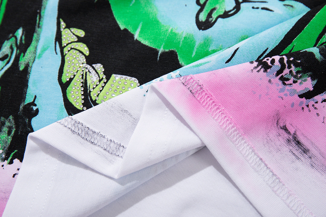 Rare Peace Horizon Vintage Crystal Streetwear Graphic T-Shirt