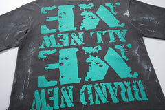 BKYS Vintage Crystal Graphic Street T-Shirt with Distressed Portrait Print