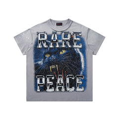 Rare Peace Vintage Horizon Crystal Graphic Relaxed Tee