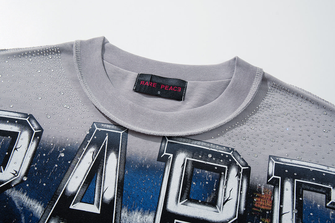 Rare Peace Vintage Horizon Crystal Graphic Relaxed Tee