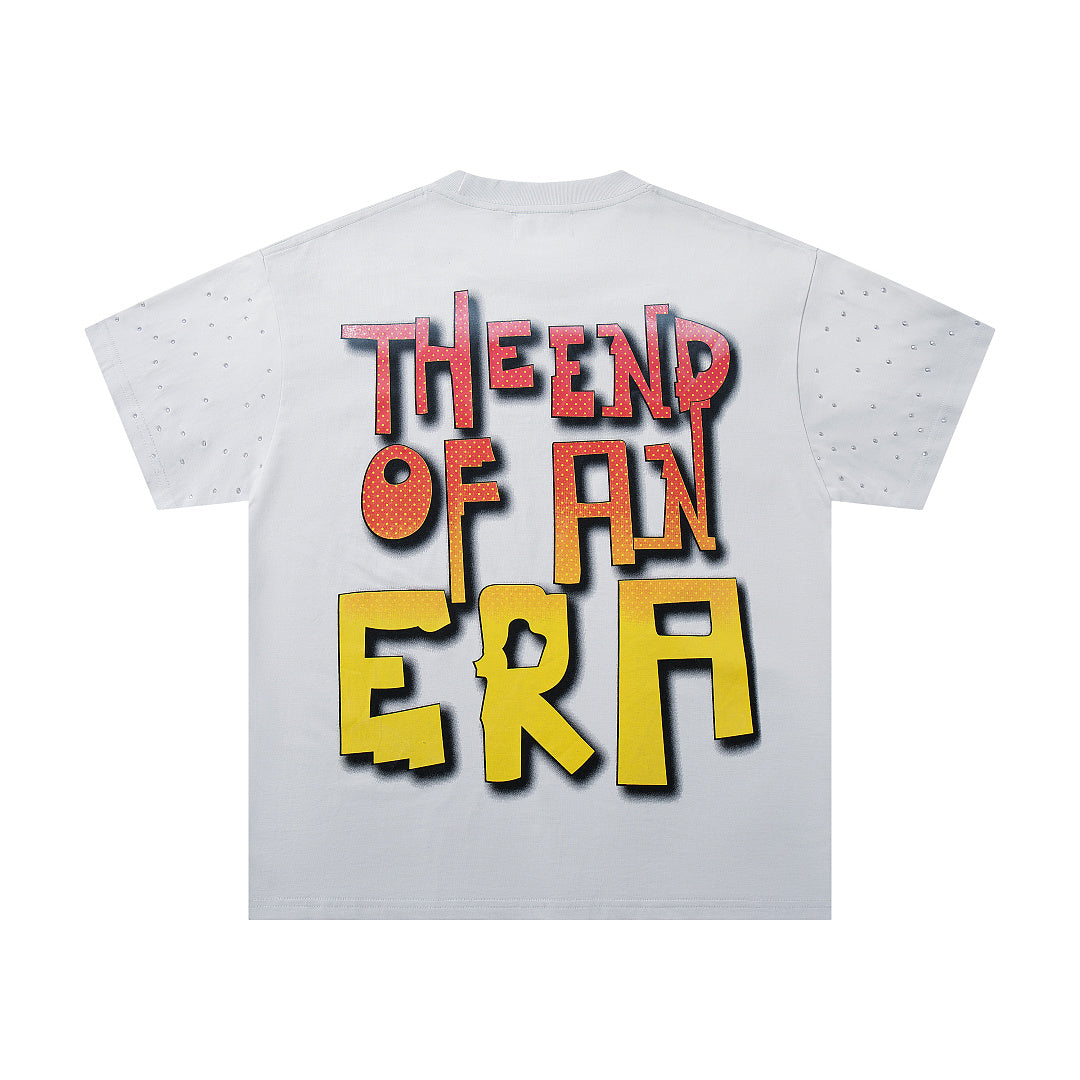 Rare Peace Legacy Faded Crystal Graphic Streetwear T-Shirt