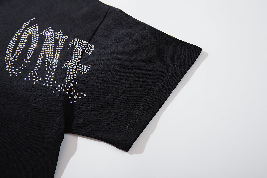 Rare Peace Washed Crystal Art Graphic Relaxed Fit Tee