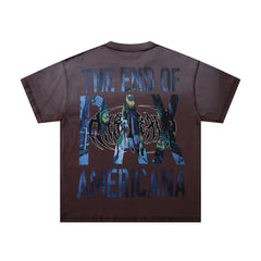 Rare Peace Echo Vintage Rhinestone Street Graphic Oversized Tee