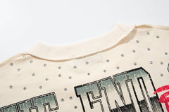 Rare Peace Coastal Vintage Crystal Graphic Oversized Tee