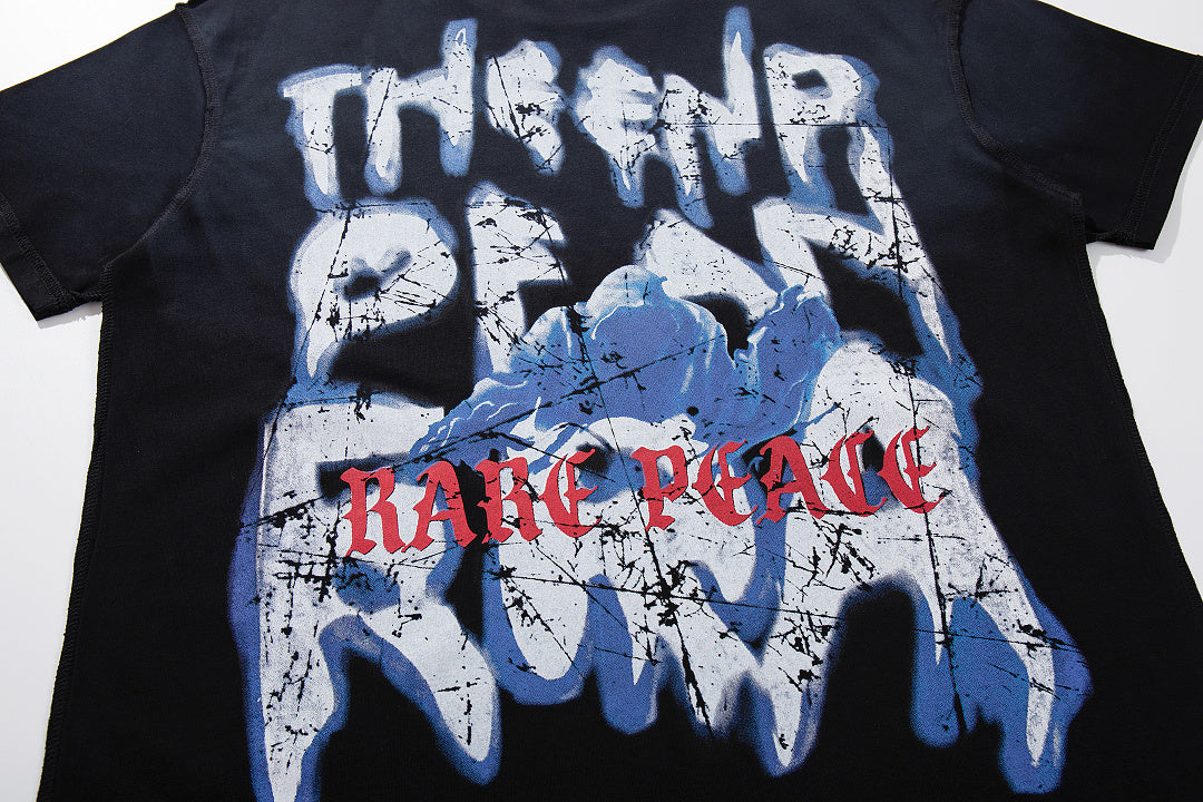 Rare Peace Sunwashed Rhinestone Vintage Streetwear Graphic Tee