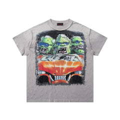 Rare Peace West Coast Faded Rhinestone Graphic Relaxed T-Shirt