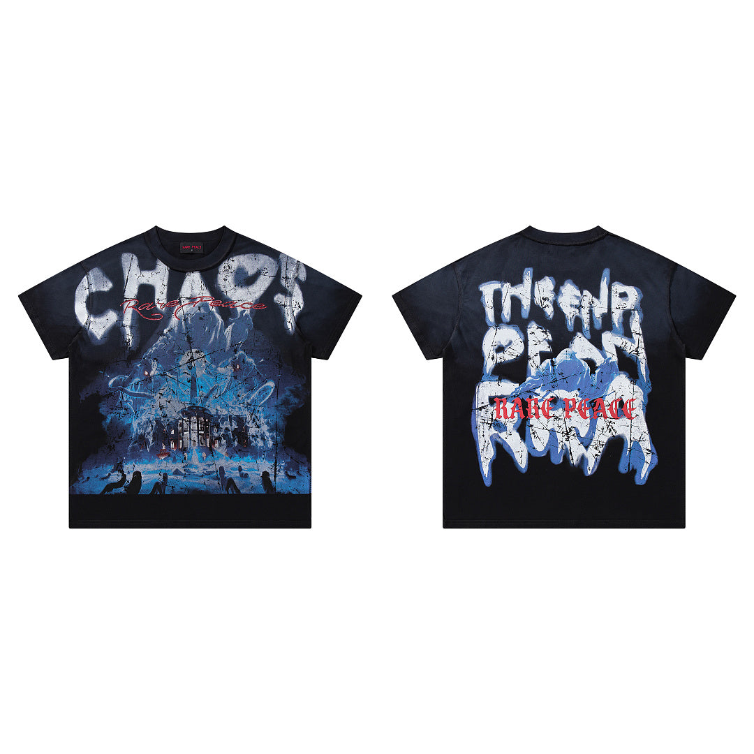 Rare Peace Sunwashed Rhinestone Vintage Streetwear Graphic Tee