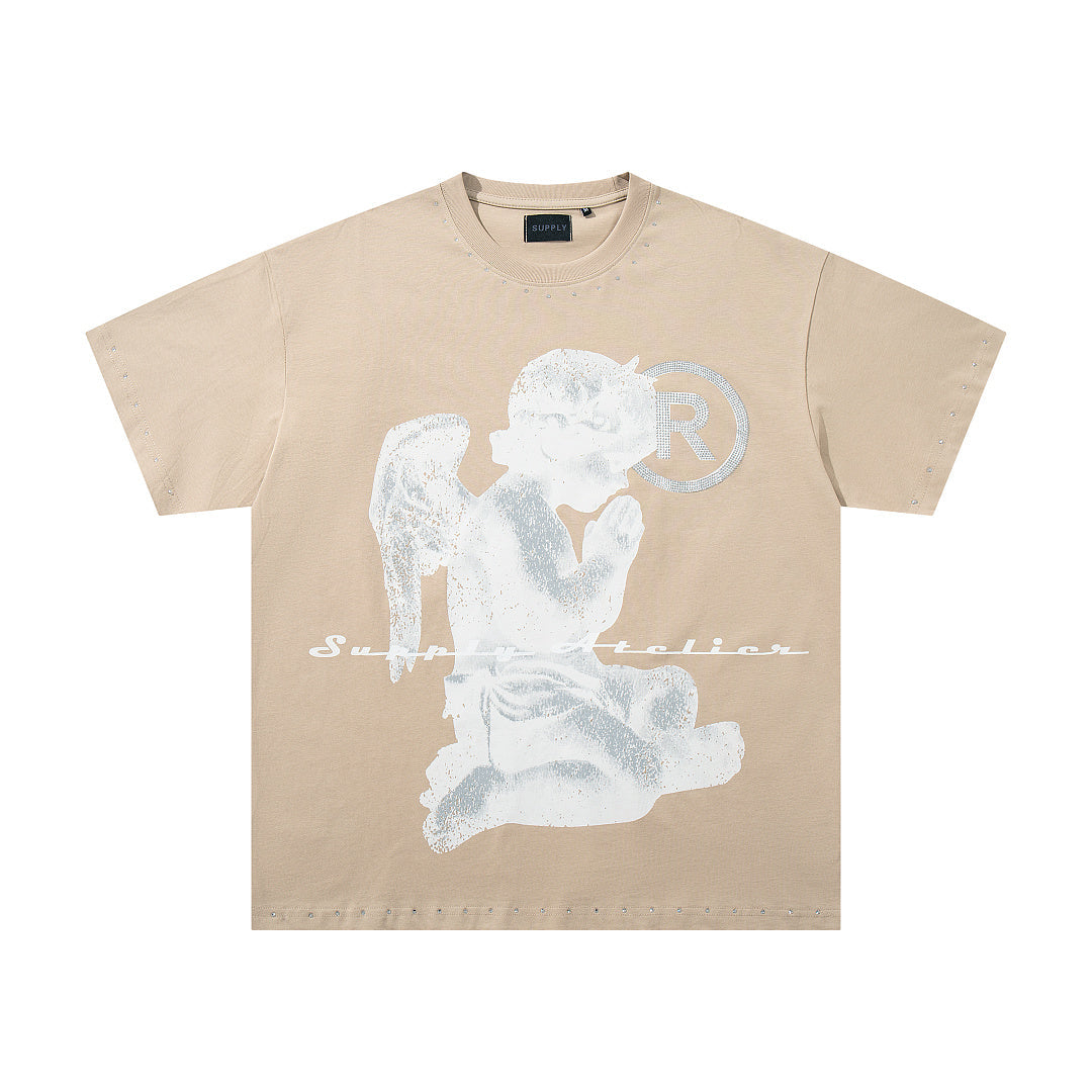 Supply Varsity Rush Rhinestone Graphic Tee