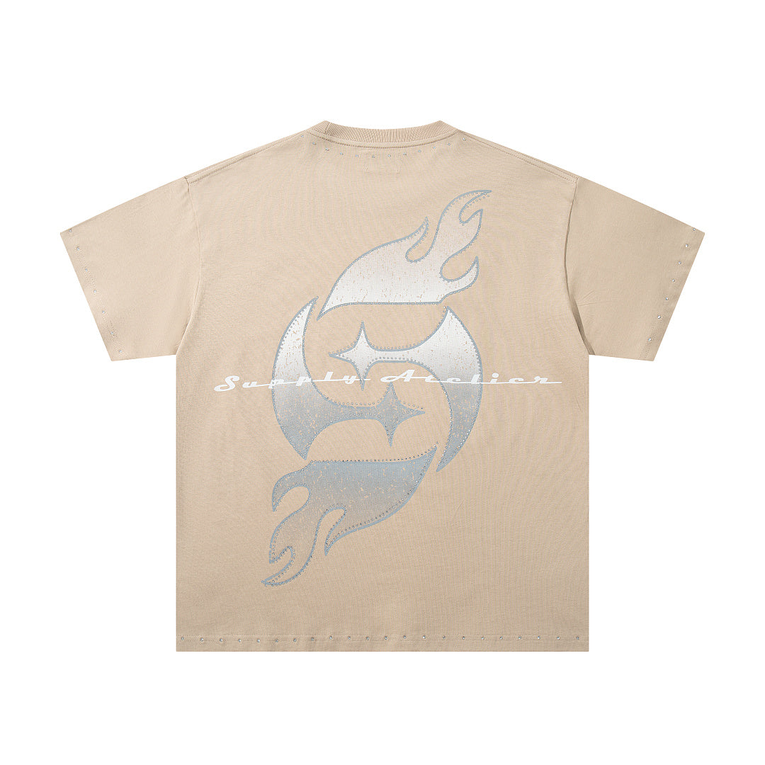 Supply Varsity Rush Rhinestone Graphic Tee