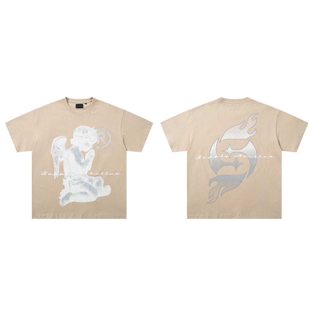 Supply Varsity Rush Rhinestone Graphic Tee