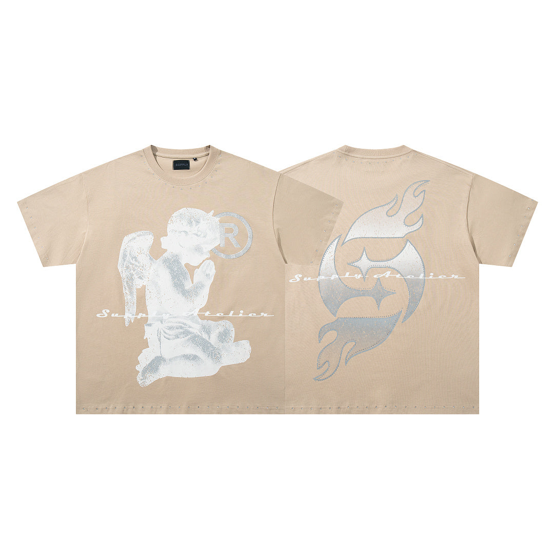 Supply Varsity Rush Rhinestone Graphic Tee