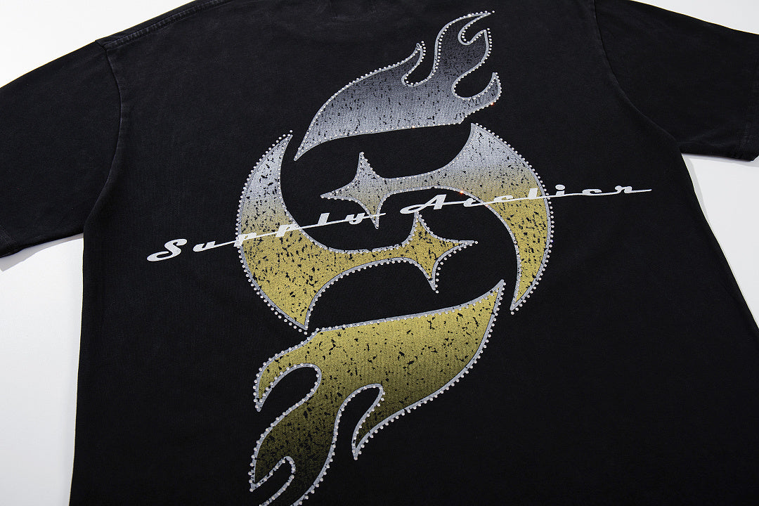 Supply Chrome District Rhinestone Graphic Tee