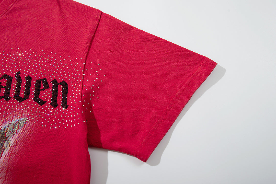 Supply Street Theory Rhinestone Graphic Oversized Tee