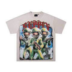 Supply Street Crest Rhinestone Graphic Oversized Tee