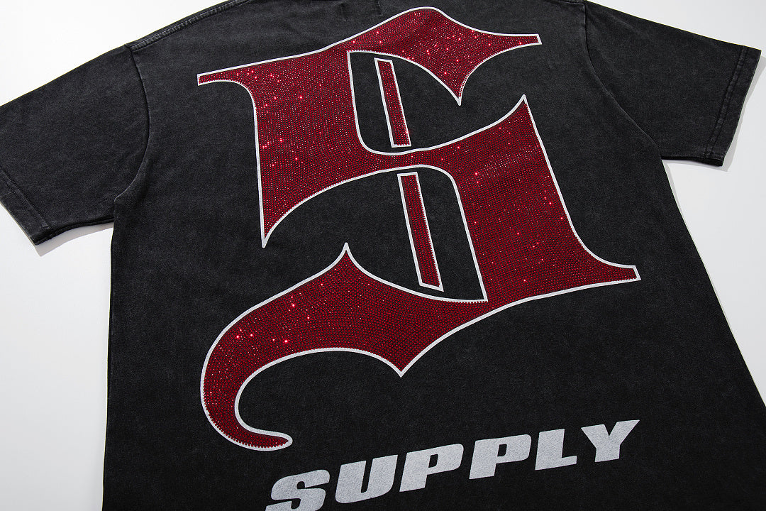 Supply Urban Legacy Rhinestone Oversized Graphic Tee
