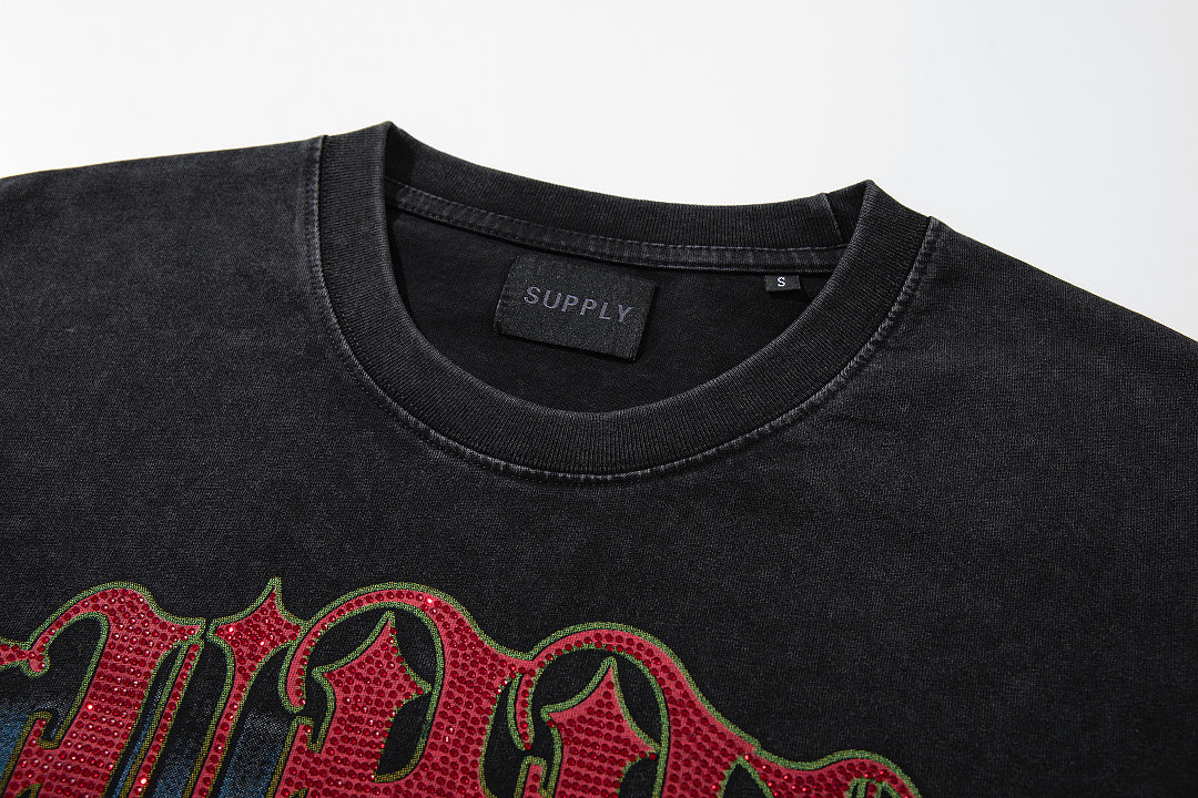 Supply Urban Legacy Rhinestone Oversized Graphic Tee