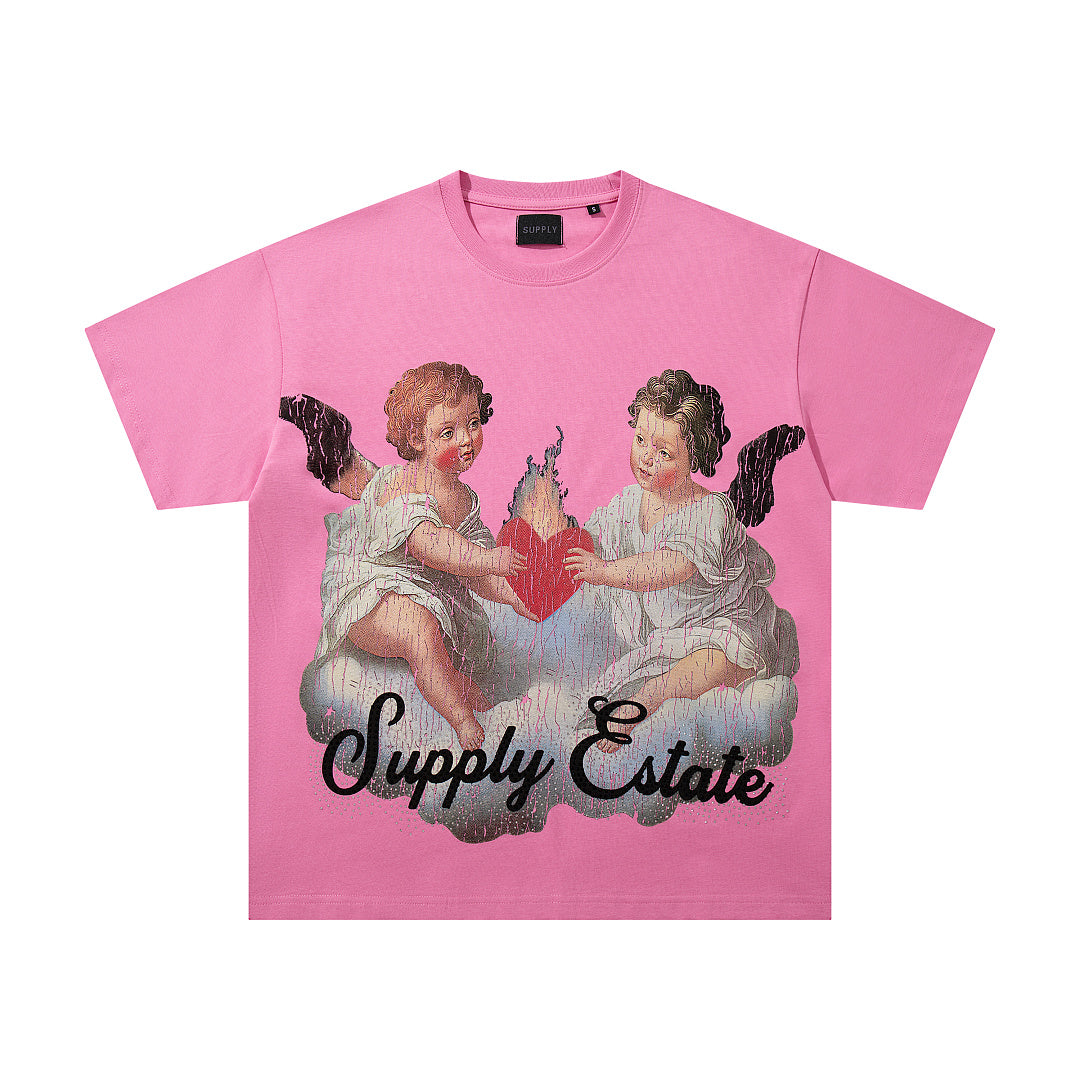 Supply Street Theory Rhinestone Graphic Oversized Tee