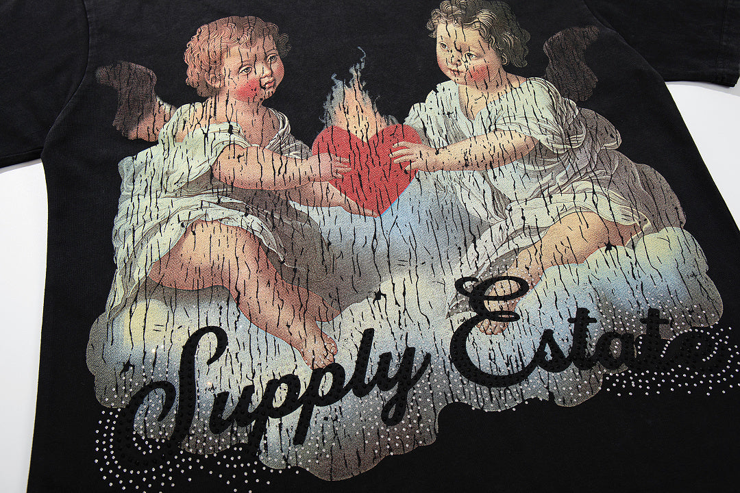 Supply Streetwave Rhinestone Graphic Oversized Tee
