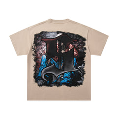 Supply Street Division Rhinestone Graphic Oversized T-Shirt