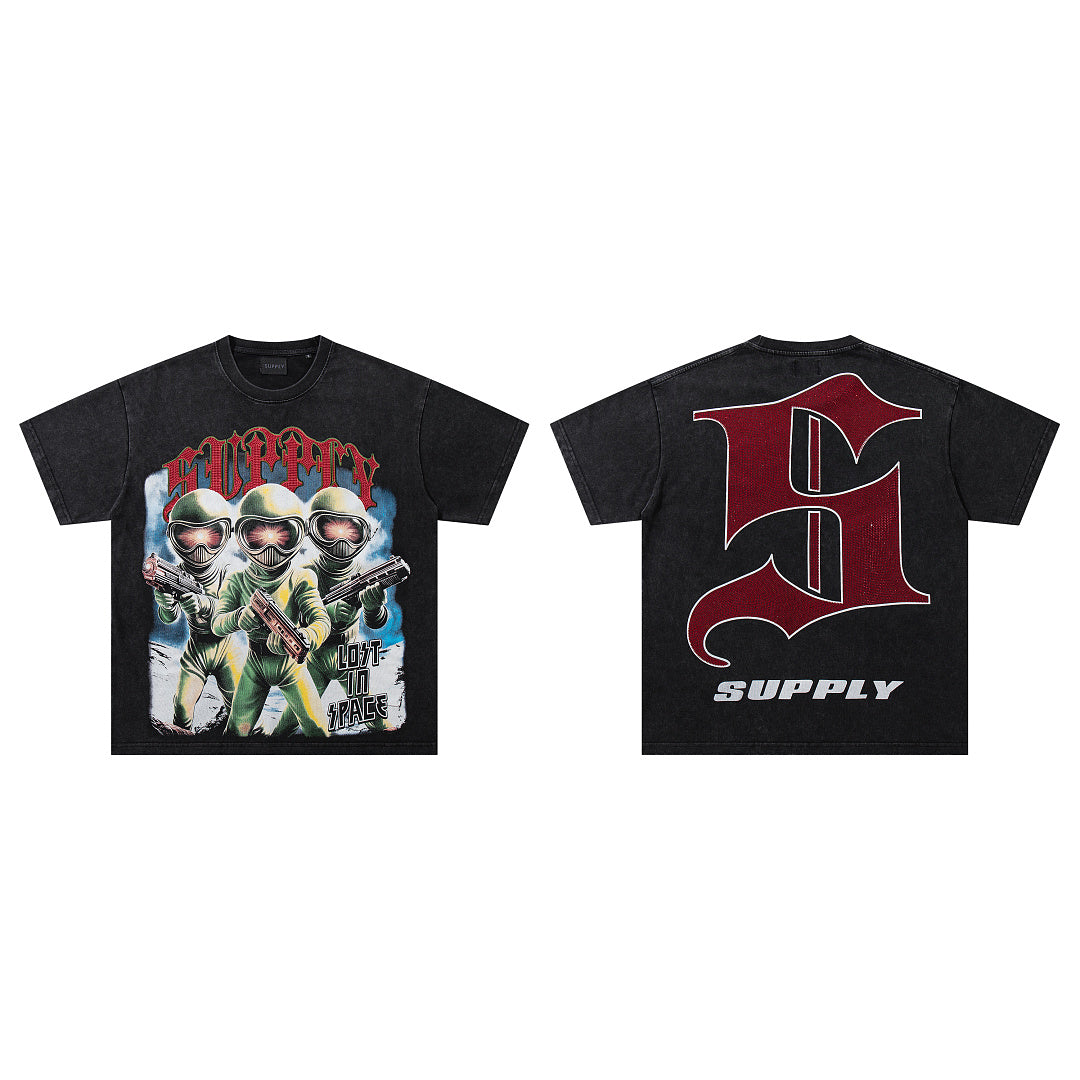 Supply Urban Legacy Rhinestone Oversized Graphic Tee