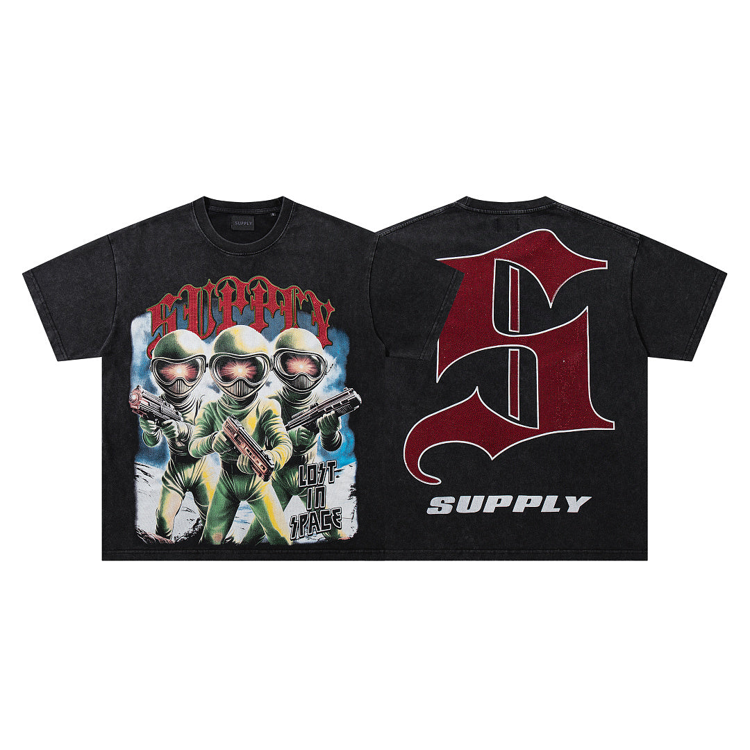 Supply Urban Legacy Rhinestone Oversized Graphic Tee