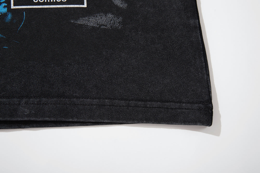 Supply Street Division Rhinestone Graphic Oversized Tee