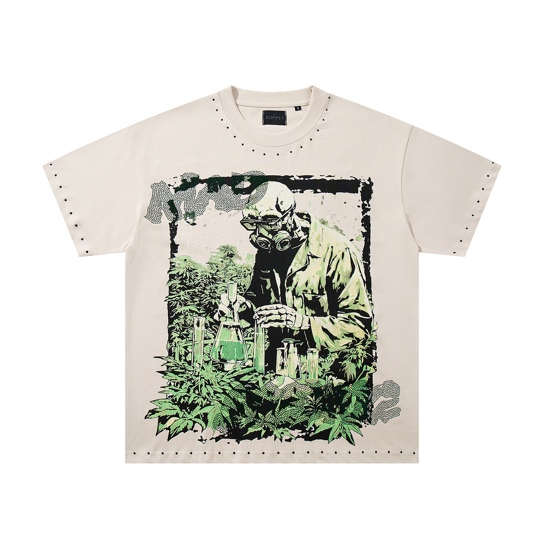 Supply Midnight Code Rhinestone Graphic Oversized Tee