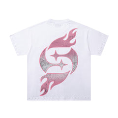 Supply Street Authority Rhinestone Graphic Oversized Tee