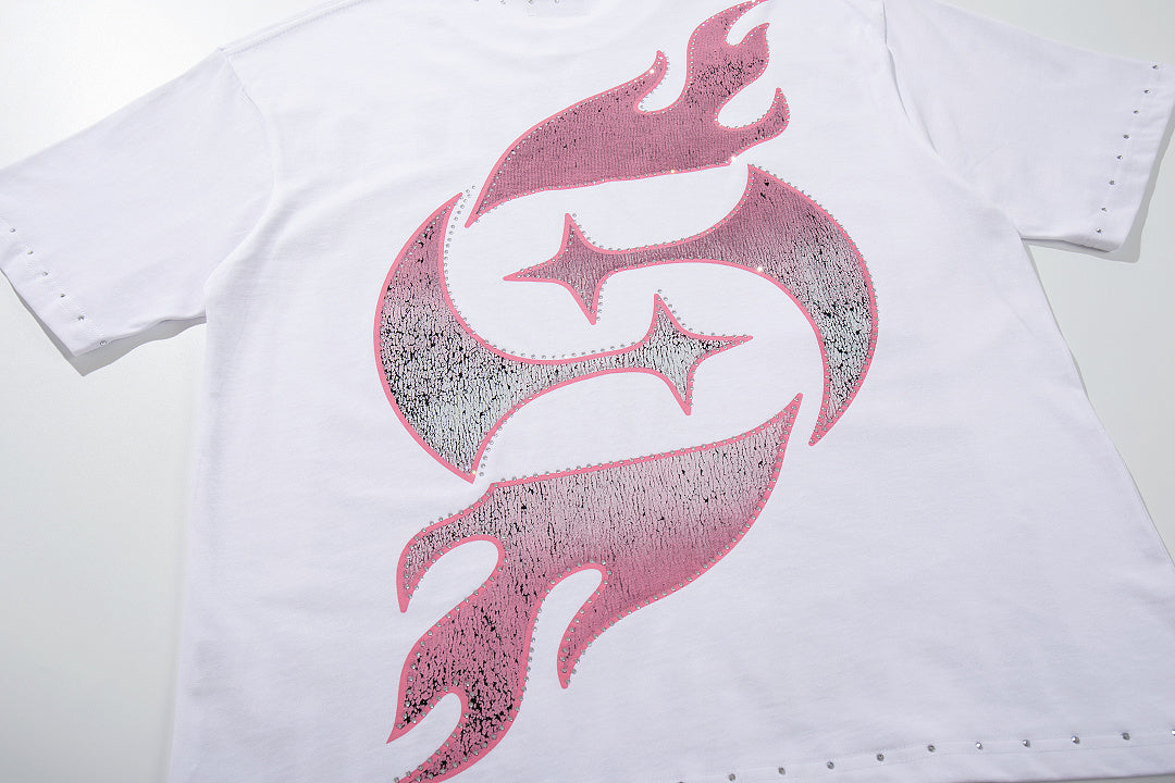 Supply Street Authority Rhinestone Graphic Oversized Tee