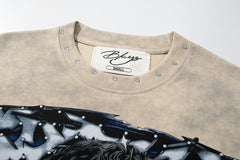BKYS Faded Street Portrait Diamond Graphic Relaxed Tee