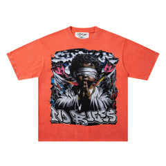 BKYS Midnight Portrait Rhinestone Vintage Street Graphic T-Shirt