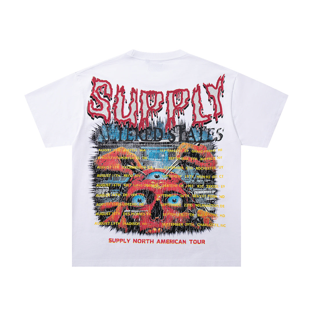 Supply District Flash Rhinestone Oversized Street Tee