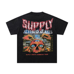 Supply Avenue Luxe Rhinestone Oversized Graphic Tee