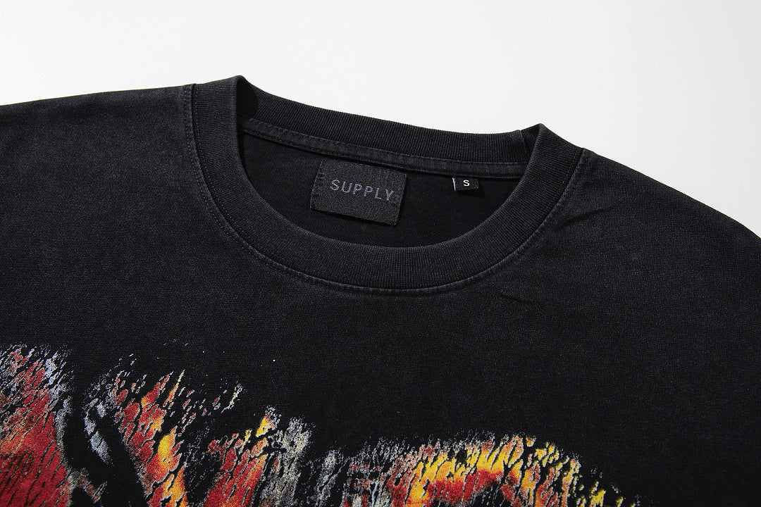 Supply Avenue Luxe Rhinestone Oversized Graphic Tee