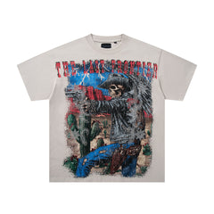 Supply Motion Rhinestone Graphic Oversized Street Tee