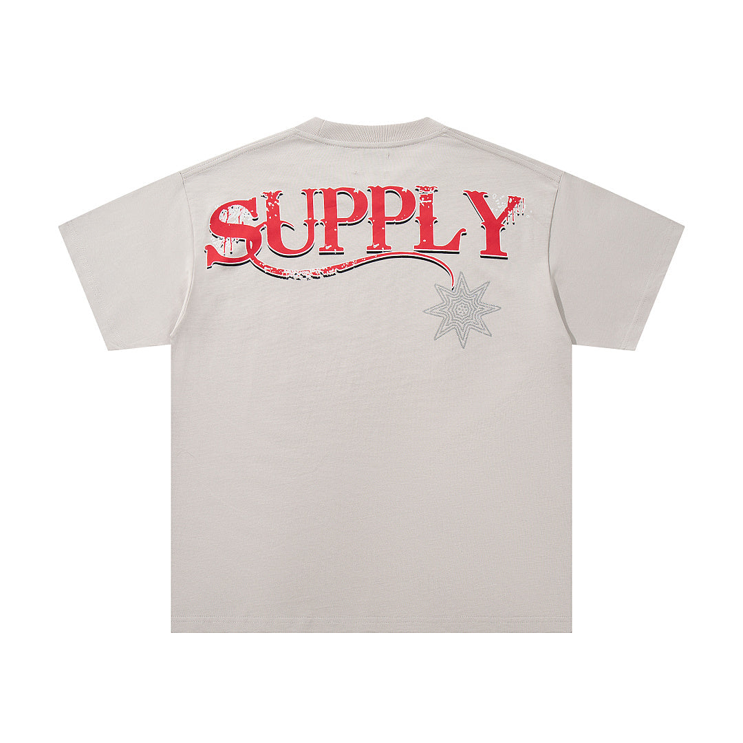 Supply Motion Rhinestone Graphic Oversized Street Tee