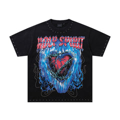 Supply Boulevard Crystal Graphic Oversized Tee