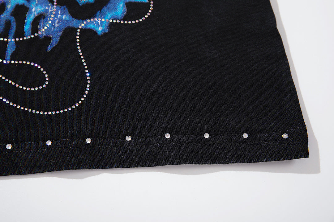 Supply Boulevard Crystal Graphic Oversized Tee