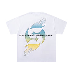 Supply Street Ritual Rhinestone Graphic Oversized Tee