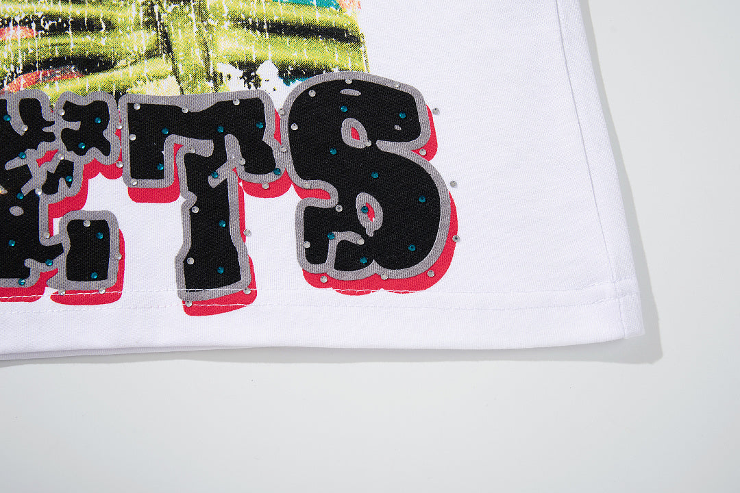 Supply Street Ritual Rhinestone Graphic Oversized Tee