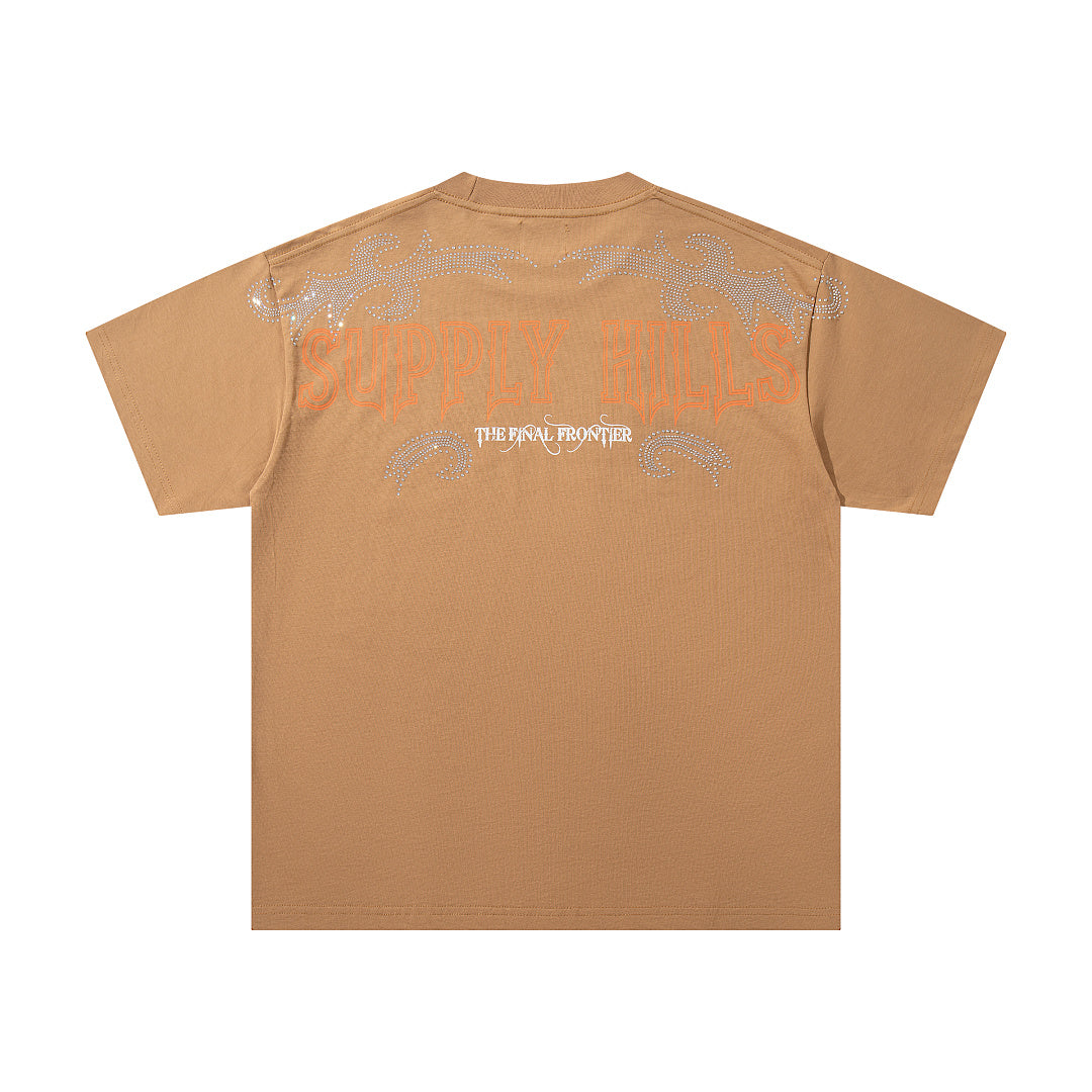 Supply Urban Code Rhinestone Graphic Oversized T-Shirt