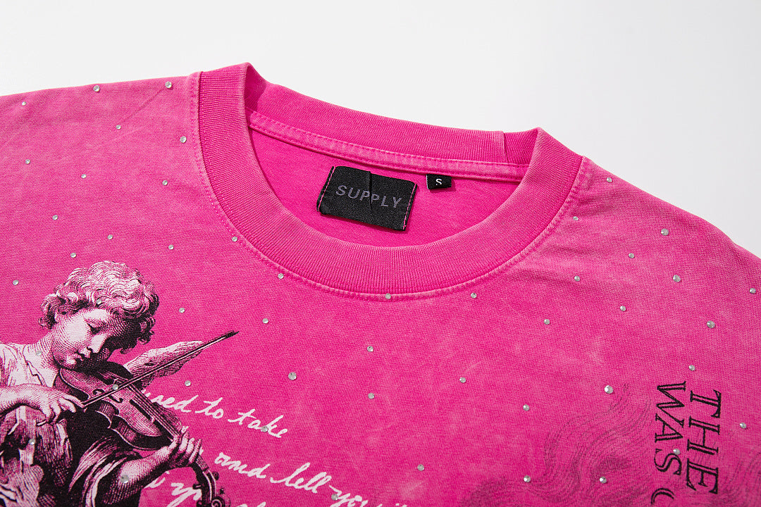Supply Streetline Rhinestone Graphic Oversized Tee