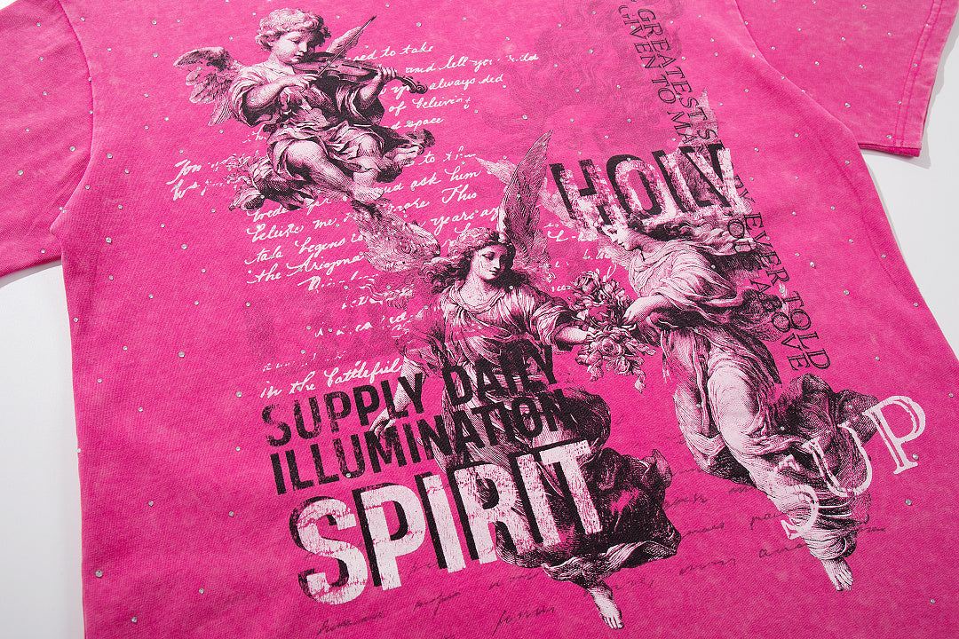 Supply Streetline Rhinestone Graphic Oversized Tee