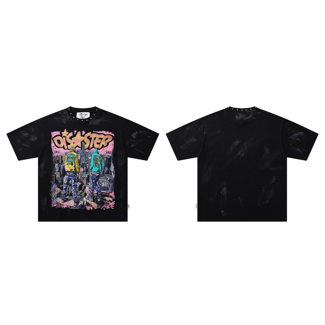 BKYS Street Icon Portrait Rhinestone Vintage Graphic Tee
