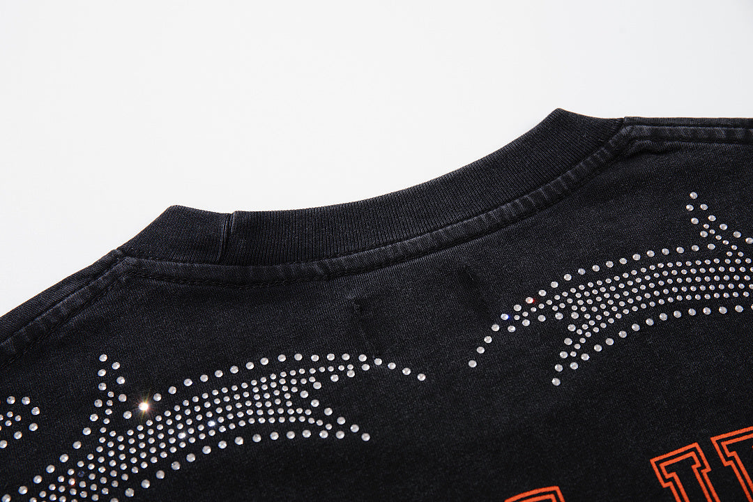 Supply Avenue Rhinestone Graphic Oversized Tee