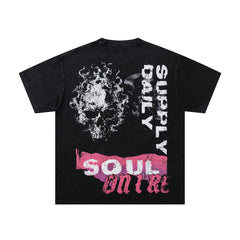 Supply District Rhinestone Graphic Oversized Streetwear Tee