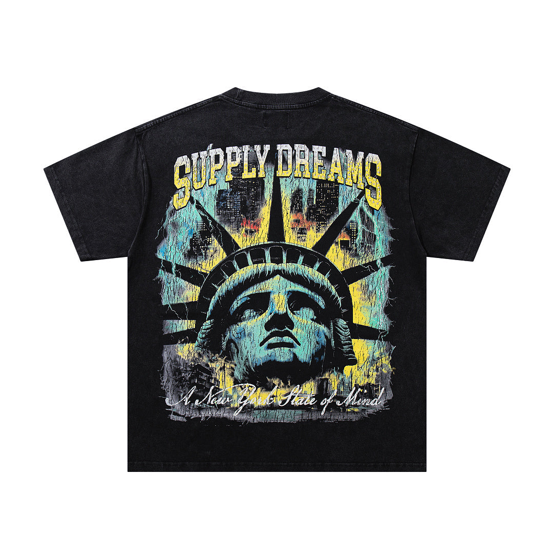 Supply Street Archive Rhinestone Graphic Oversized Tee